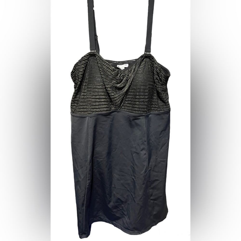 Roaman’s One Piece Bathing Suit Gold/Black